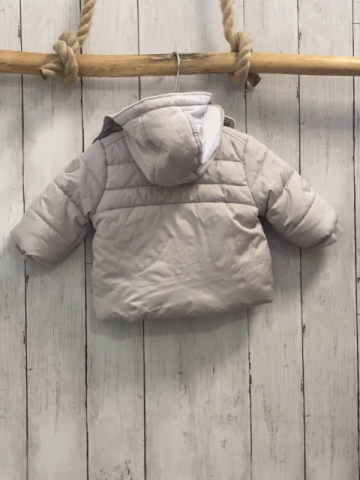 Chicco  Jacke  Gr. 56  hellgrau Kapuze weißes Fleecefutter 