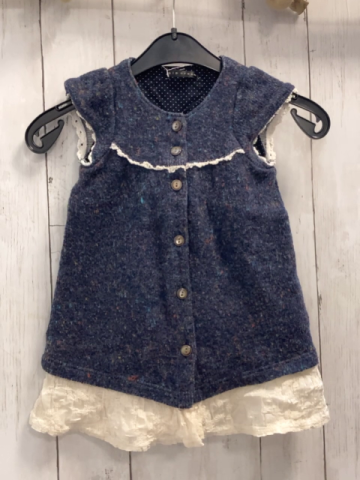 whip cream Kleid Gr. 86  blau 12% Wolle