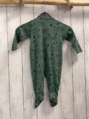  Schlafanzug Gr. 74  grün Bären Tannen