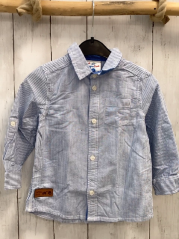   Hemd  Gr. 98  hellblau weiße Streifen 