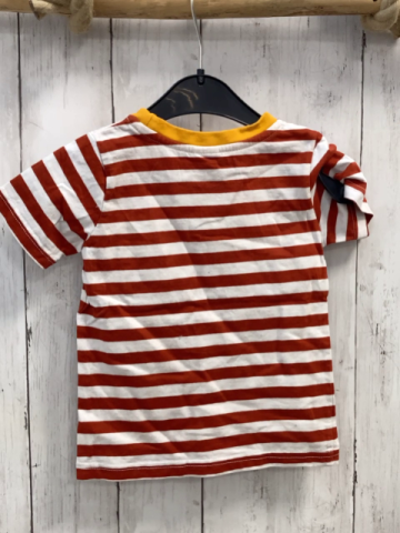 Alana  T-Shirt  Gr. 92  rost weiße Streifen Löwenkopf mais Bund 