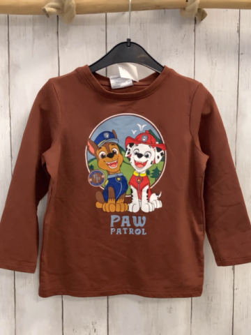   Langarmshirt  Gr. 110  braun Paw Patrol 