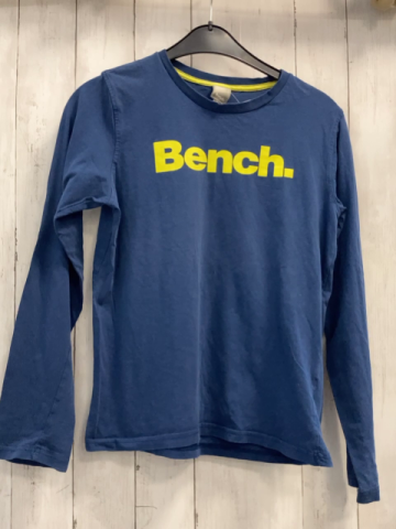bench  Langarmshirt  Gr. 164  blau gelbe Schrift 
