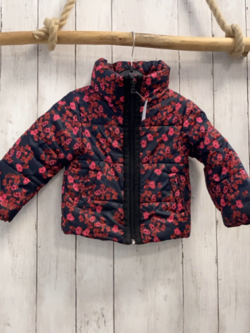 Replay Winterjacke  Gr. 80  grau weinrot pink Blumen 