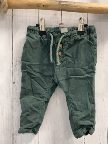 H&M  Hose  Gr. 74  kiwi Kord gefüttert Gummizugbund mit Kordel 