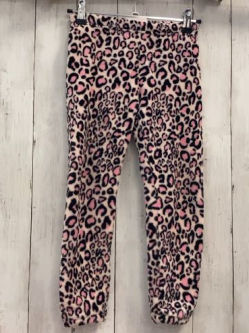 Chicco  Leggings  Gr. 116  rosa + schwarz dunkelrosa leoprint Plüsch