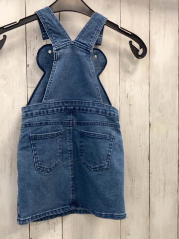  Latzkleid Gr. 104  blau Jeans Minnie Mouse Glitzerschleife
