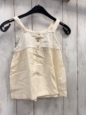 zara Sommerbluse Gr. 104  beige Häkelei