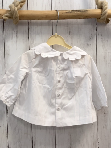 Jacadi neu Bluse Gr. 68  weiß Kragen NP 39 €