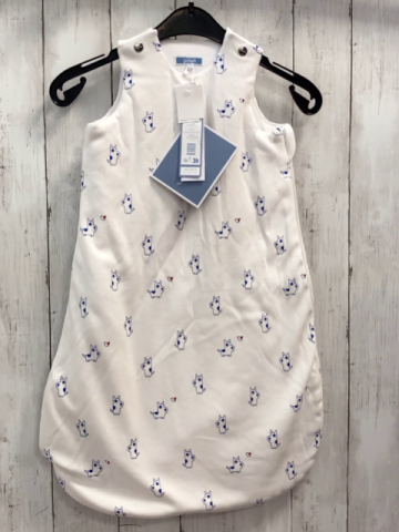 Jacadi neu Schlafsack Gr. 3 TOG  weiß blaue Hunde Vögel NP 69 €