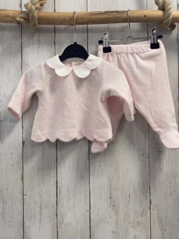 2tlg Jacadi Pullover + Babyhose  Gr. 56  rosa Nicky weißer Kragen 