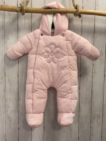 Jacadi  Winteroverall Gr. 68  rosa Kapuze Blume 