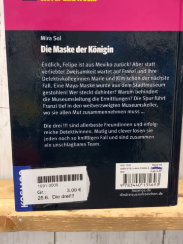 Die drei!!!  Buch Die Maske der Königin 