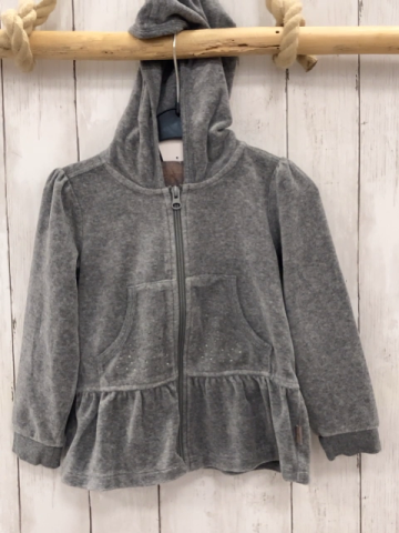 Creamie  Nickyjacke  Gr. 104  grau Kapuze silber Steine 
