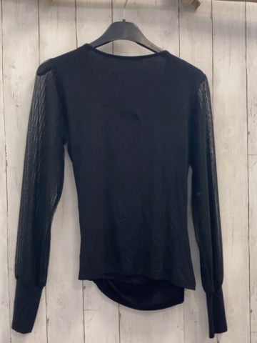 neu Zero Bluse Gr. 38  schwarz transparenter Ärmel NP 49,99€