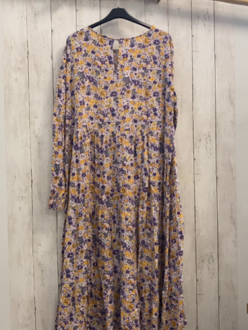 Pieces Kleid Gr. L flieder orange blau lila Blumen