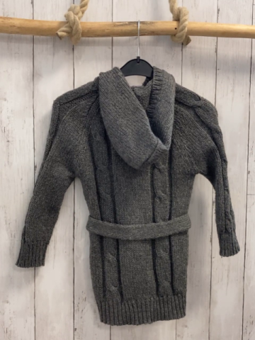 Bellybutton  Strickjacke  Gr. 110  grau Kapuze Zöpfe 