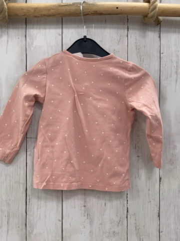   Langarmshirt  Gr. 80  rosa Pferdekopf weiße Punkte bunte Herzen 