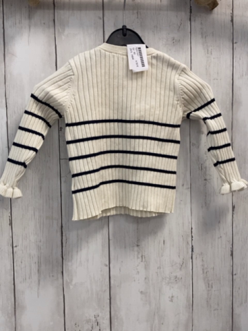H&M  Pullover  Gr. 80  beige schwarze Streifen Rippen 