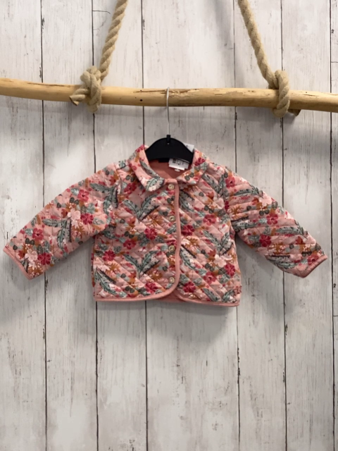 Sergent Major  Sweatjacke  Gr. 74   rosa Rauten Blumen 