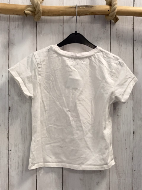 H&M  T-Shirt  Gr. 110  weiß Barbiefiguren Schrift 