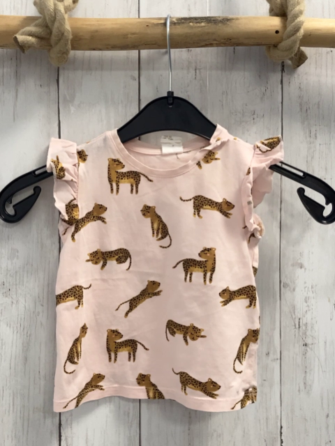 H&M  T-Shirt  Gr. 68  rosa Leoparden 