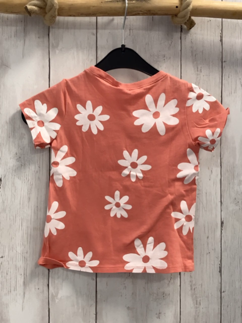 H&M  T-Shirt  Gr. 86  hellrot weiße Blumen 