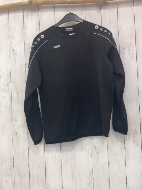 Jako  Sportshirt  Gr. 164  schwarz weißer Bund + weiße Schrift 