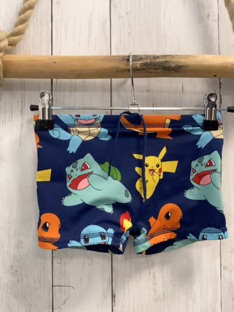   Badehose  Gr. 110  blau bunte Pokemon 