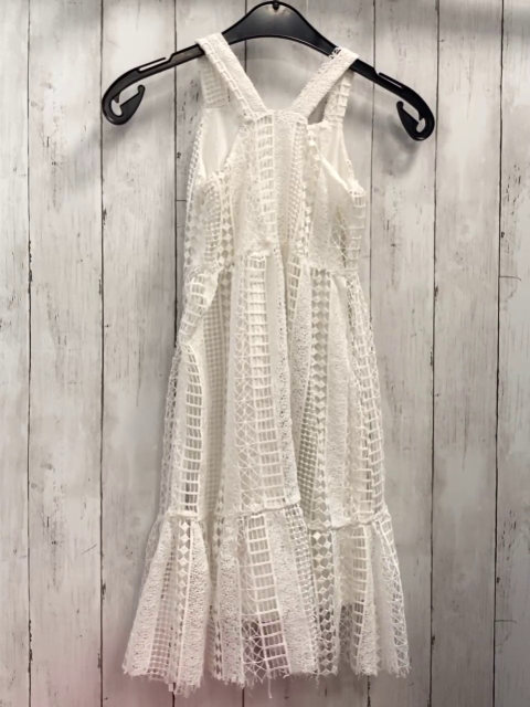 Zara  Kleid  Gr. 134  zweilagig Überkleid mit Rauten + Häkelei 