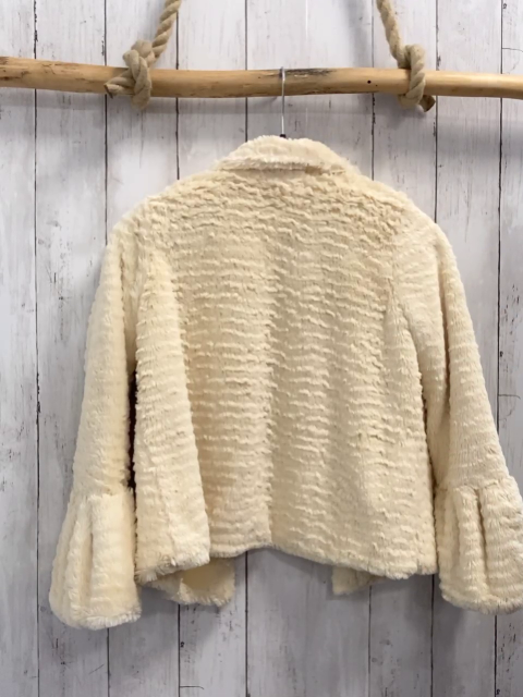   Plüschjacke  Gr. 128  creme 