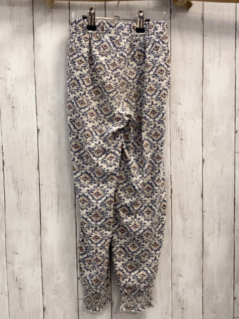   Hose  Gr. 134  hellgrau blau hellblau beige braunes Muster 