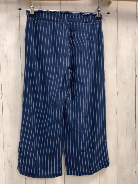   Hose  Gr. 146  blau hellgraue Streifen 3/4 lang 