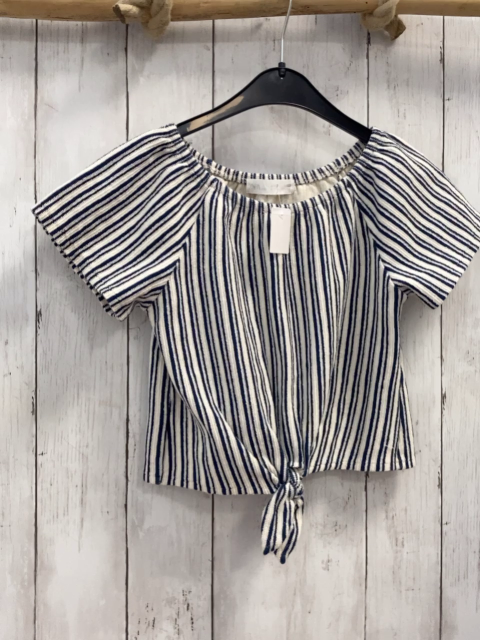 Zara  Sommerbluse  Gr. 122  blau weiße Streifen 