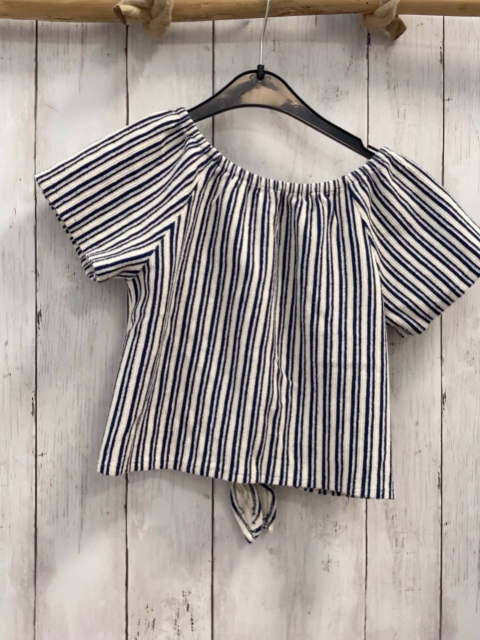 Zara  Sommerbluse  Gr. 122  blau weiße Streifen 