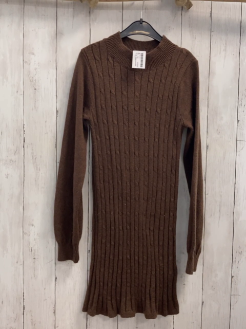 Abercrombie  Kleid  Gr. 152  braun Strick Rippen 