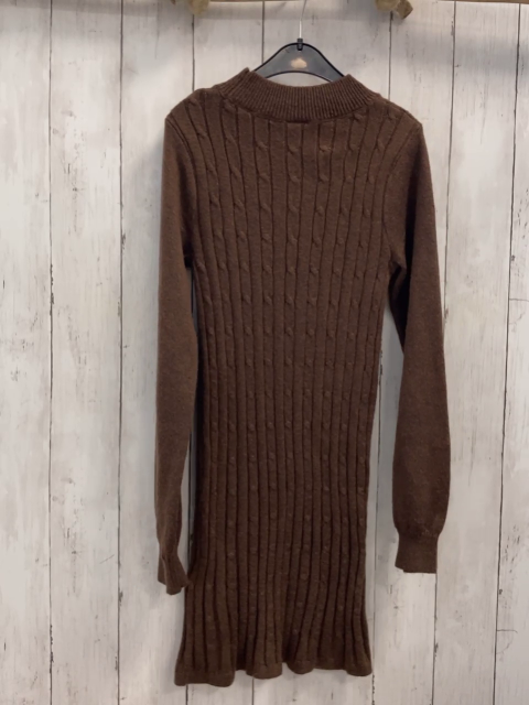 Abercrombie  Kleid  Gr. 152  braun Strick Rippen 