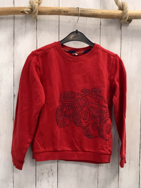 S´Oliver Pullover Gr. 128  rot schwarzer Truck