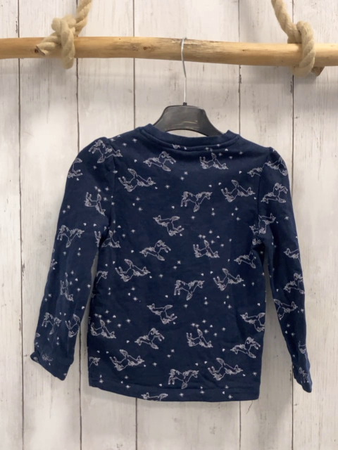 S´Oliver Pullover Gr. 104  blau weiße Einhörner