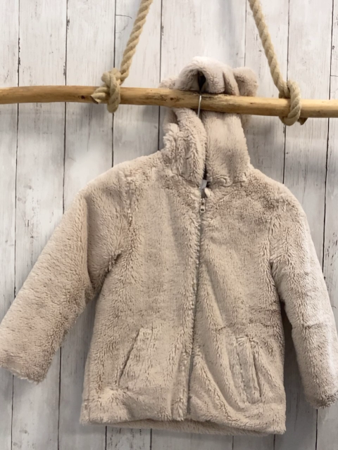  Plüschjacke Gr. 122  beige 