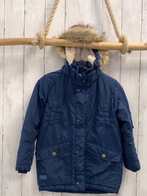 H&M Jacke Gr. 116  blau Fellbund