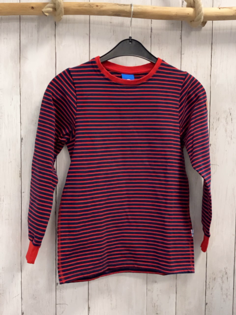 Finkid  Pullover  Gr. 146/152  blau rote Streifen 