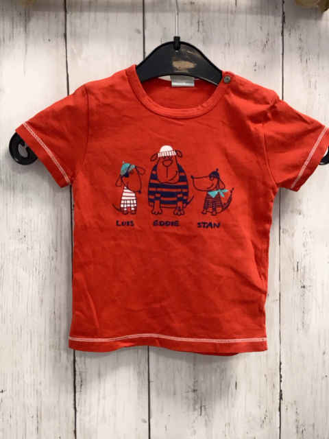Eat Ants  T-Shirt Gr. 68  rot Tiere Schrift weiße Nähte 