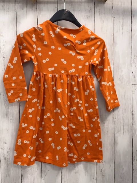   Kleid  Gr. 110  orange weiße Blumen 