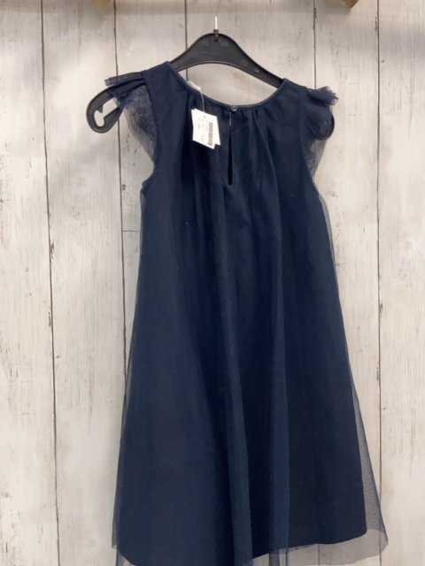 H&M  Kleid  Gr. 122  blau Tüllüberkleid mit Glitzerpunkten 