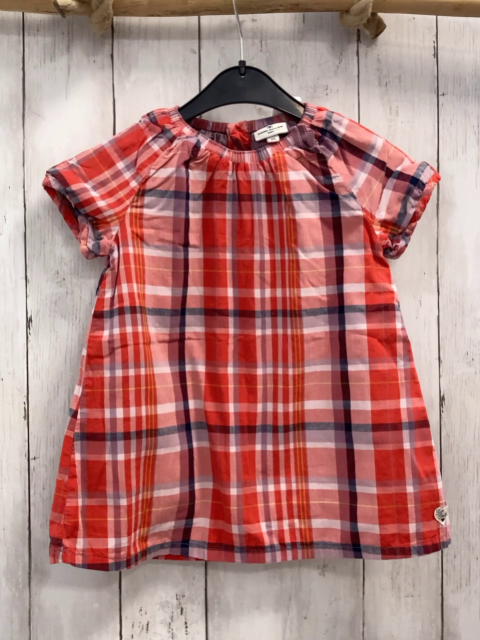 Tom Tailor  Kleid  Gr. 86  rot grau weiß gelb kariert 