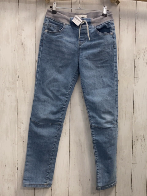   Hose  Gr. 152  blau Jeans grauer Rippenbund 
