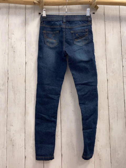   Hose  Gr. 122  blau Jeans orange Nähte 