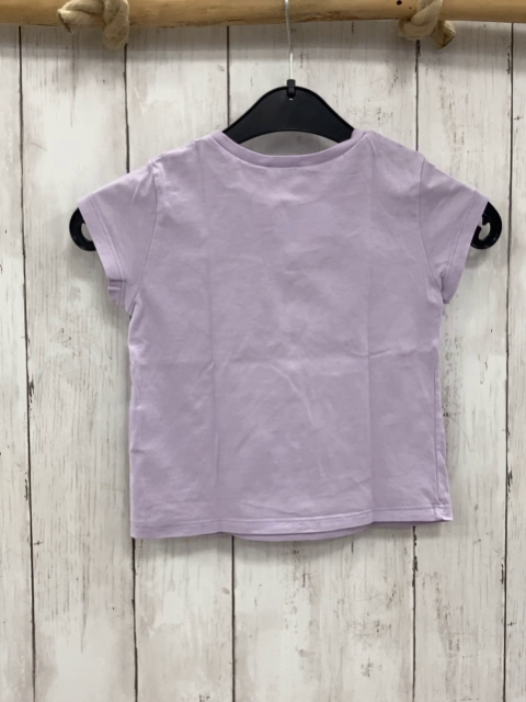 Benetton  T-Shirt  Gr. 92  flieder rosa Glitzerlabel Tiere 