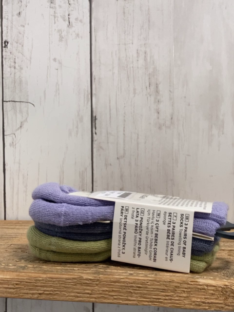 neu 3 Paar  Socken  Gr. 16/18  mint grau lavendel 